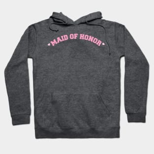 Maid of Honor Varsity Lettering with Hearts Hoodie